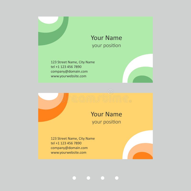 Timeless business card template. Simple hand-drawn ornament and