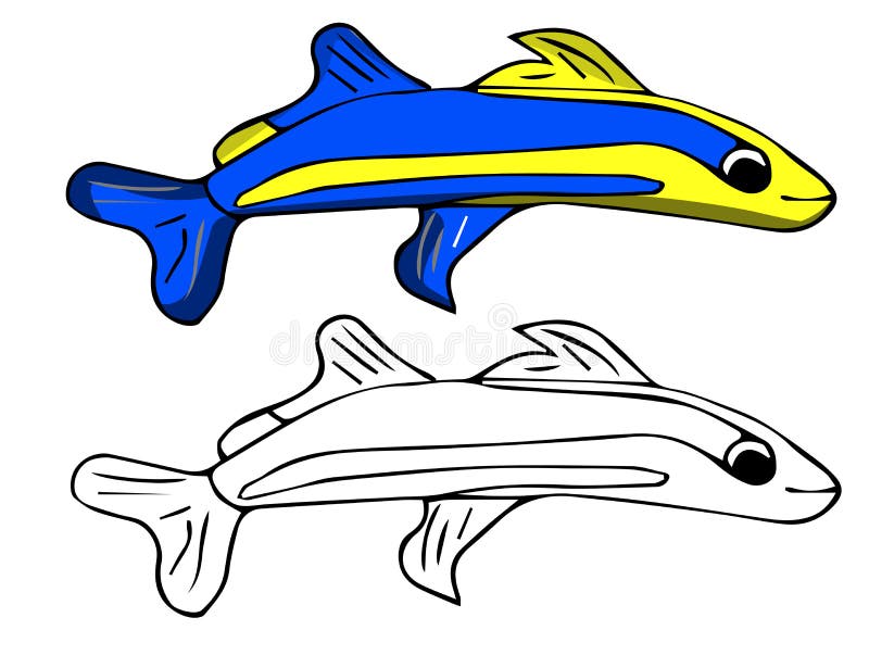 Editable Fish Symbol Icon Color, Colorful Fish Template. Stock Vector