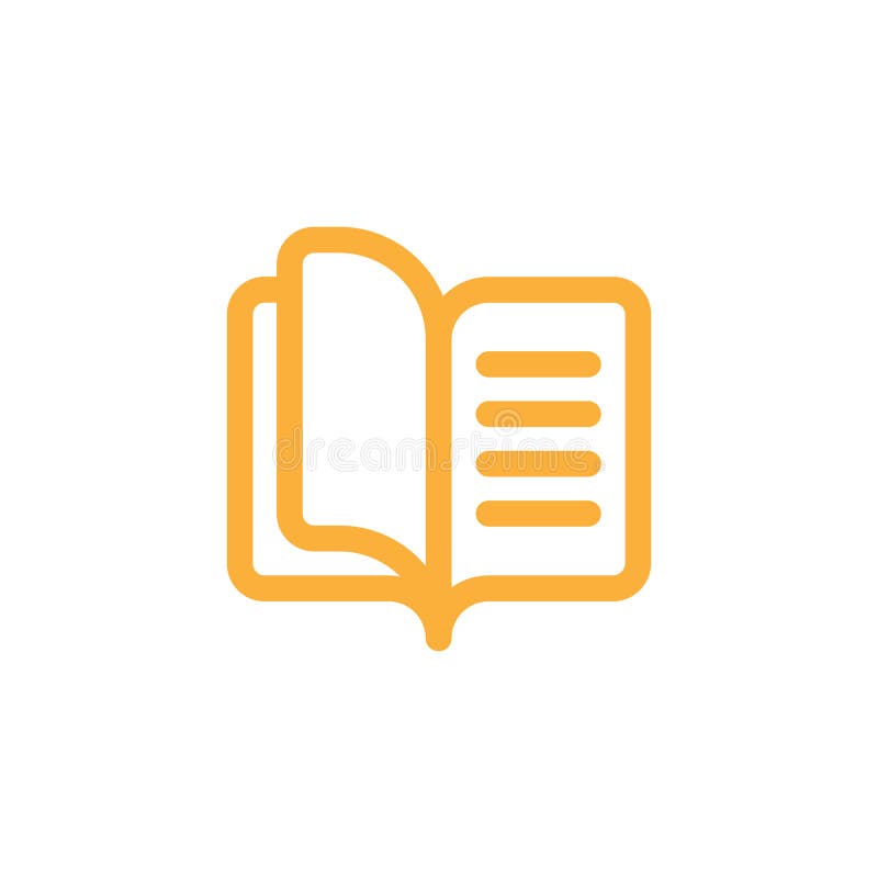 Editable orange flip previous page vector line art icon stock illustration