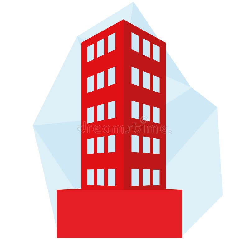 Editable Stylish Abstract Building Illustration royalty free illustration