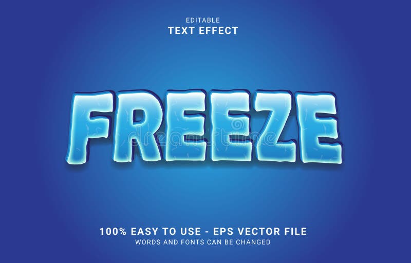 editable text effect, freeze style