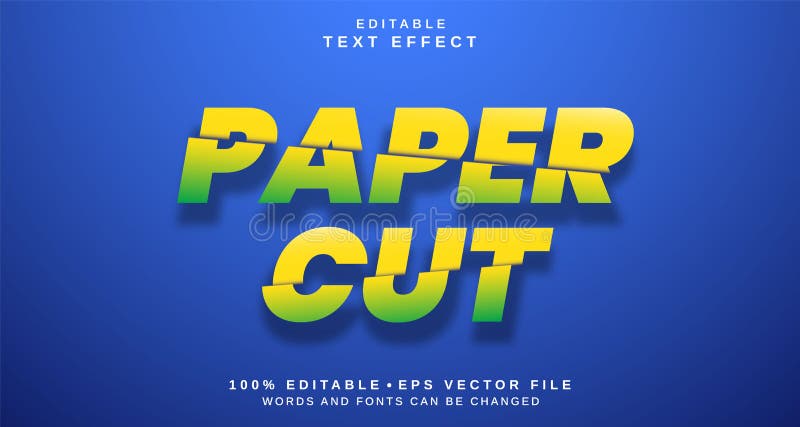 Editable Text Style Effect Paper Cut Text Style Theme Stock Vector editable-text-style-effect-paper-cut-text-style-theme-stock-vector