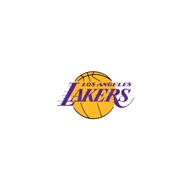 Editorial del logo de los angeles lakers sobre fondo blanco libre illustration