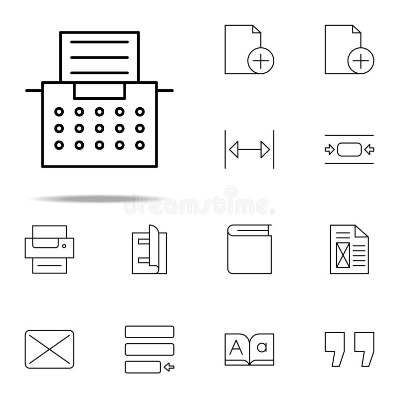 Editorial, typewriter icon. editorial design icons universal set for web and mobile vector illustration