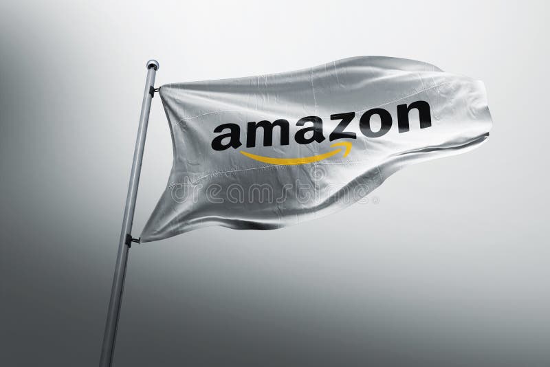 Editoriale fotorealistico della bandiera di Amazon fotografie stock libere da diritti Editoriale fotorealistico della bandiera di Amazon fotografie stock libere da diritti