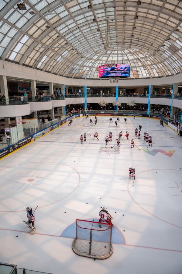 Ice Hockey at the West Edmonton Mall Editorial Stock Photo Image of