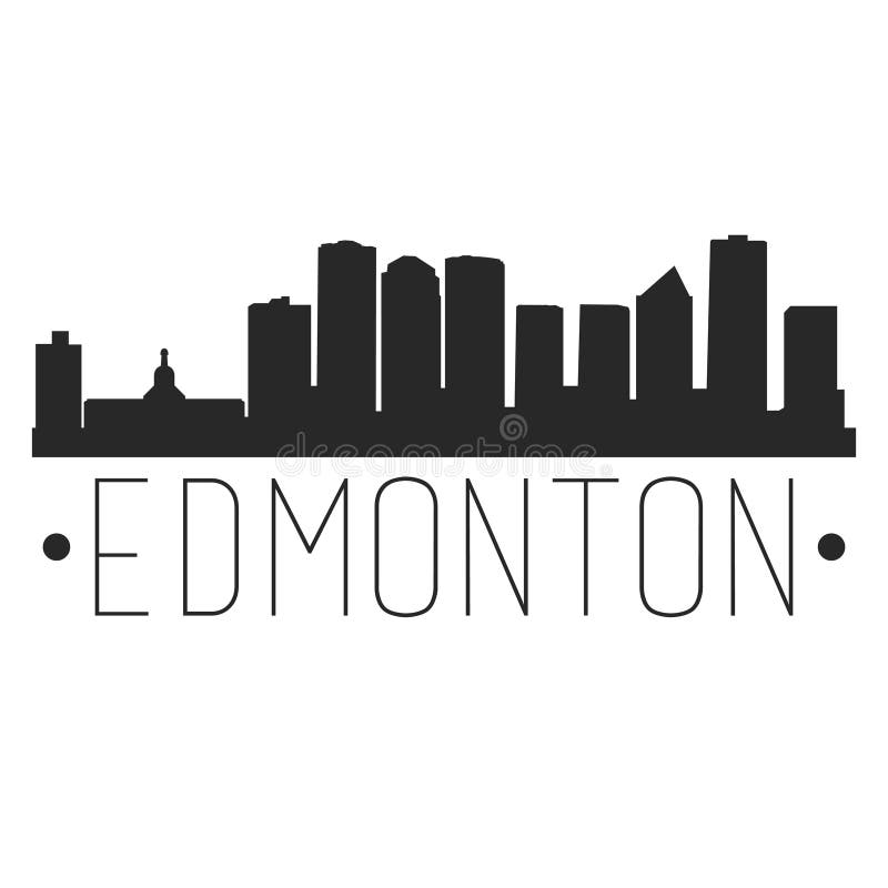 Edmonton Canada North America Icon Vector Art Design Skyline Flat City ...
