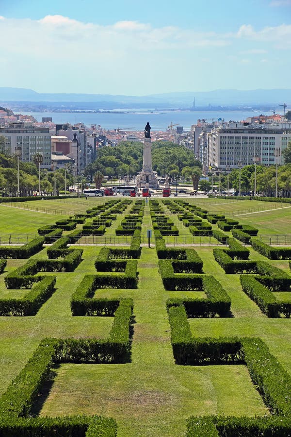 Eduardo VII Park Which is a Public Park in Lisbon, Portugal. Stock ...