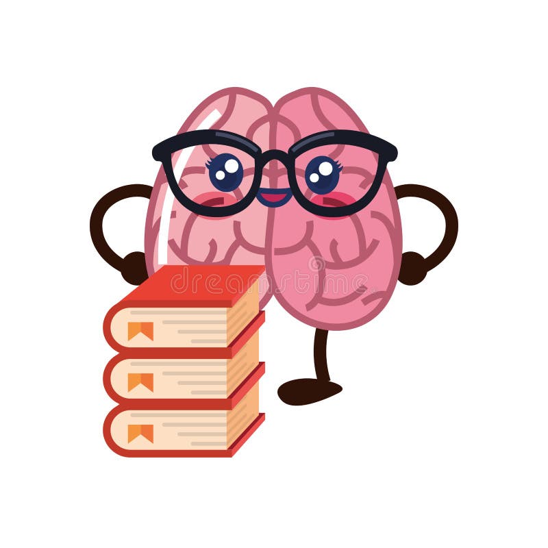 Educación de la historieta del cerebro ilustración del vector Educación de la historieta del cerebro ilustración del vector