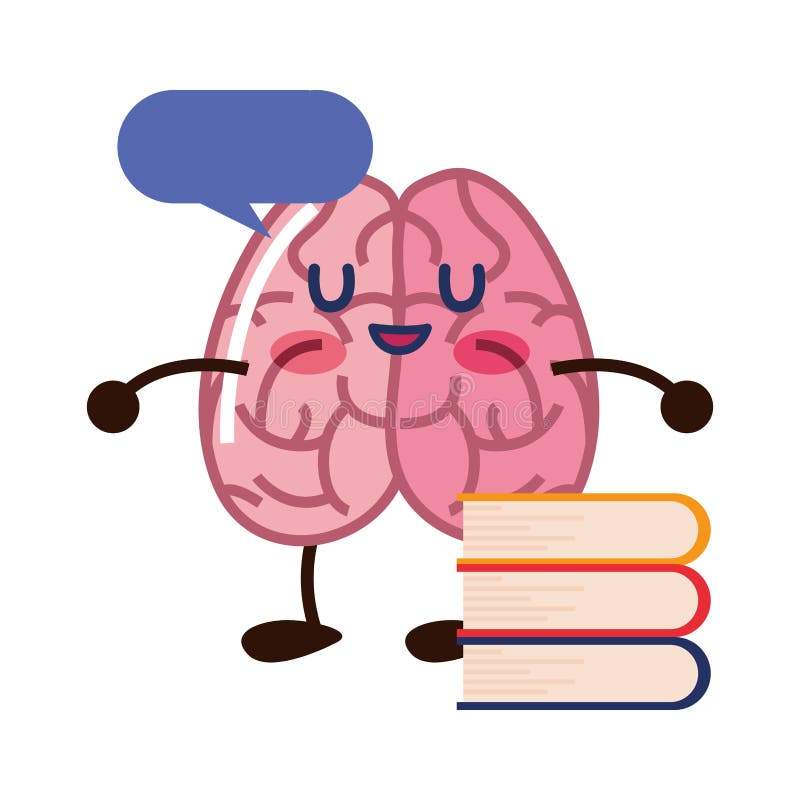 Educación de la historieta del cerebro ilustración del vector Educación de la historieta del cerebro ilustración del vector