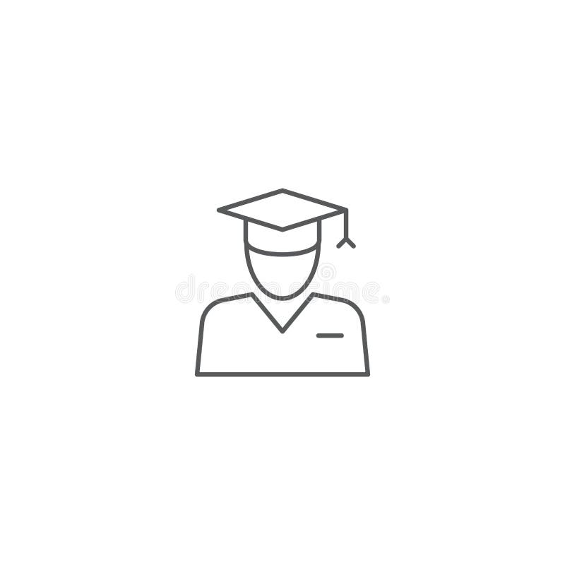 Educación de símbolos vectoriales graduados aislados en fondo blanco ilustración del vector