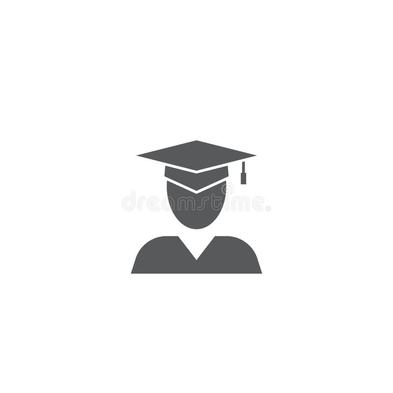 Educación de símbolos vectoriales graduados aislados en fondo blanco ilustración del vector