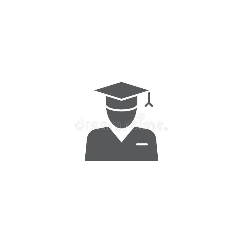 Educación de símbolos vectoriales graduados aislados en fondo blanco stock de ilustración