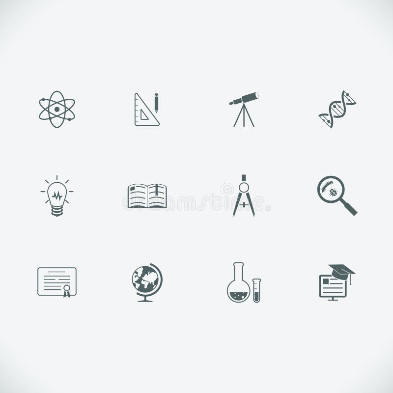 Educación y aprendizaje de la línea moderna iconos ilustración del vector Educación y aprendizaje de la línea moderna iconos ilustración del vector