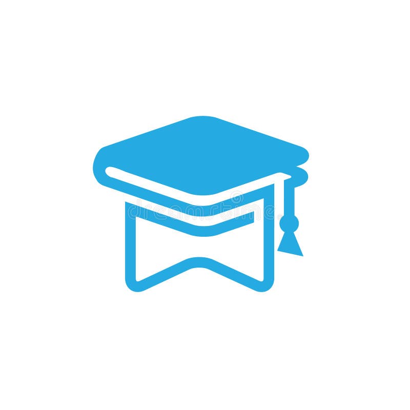 Education Cap/hat with Book Icon or Logo Design Template Stock Vector