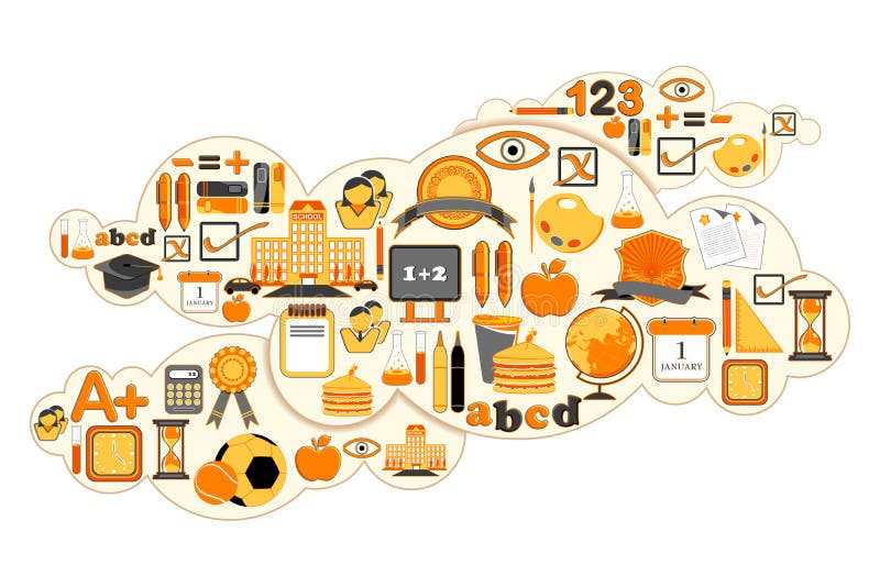 Education Cloud royalty free illustration