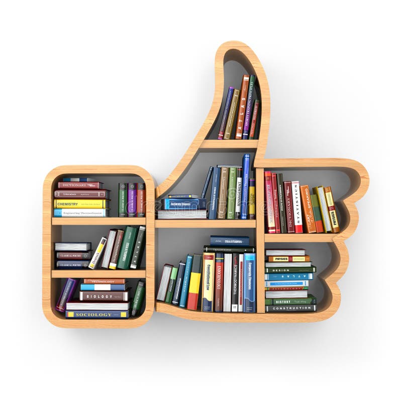 Education concept. Bookshelf with books as like symbol. vector illustration