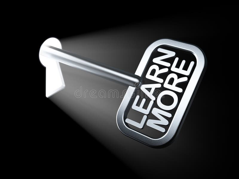Education concept: Learn More on key royalty free stock image