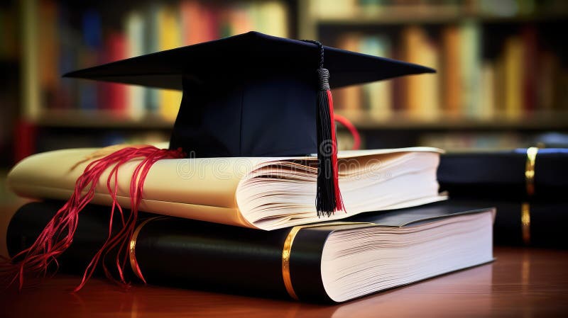 Education graduation books stock illustration