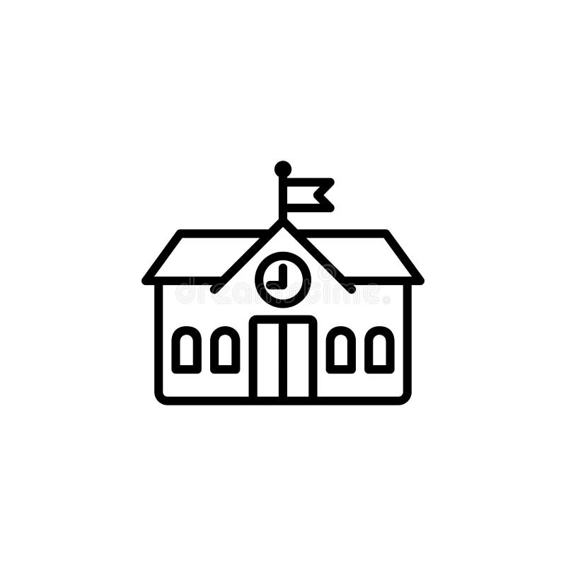 Education Icon, Building School Icon. Perfect for Application, 