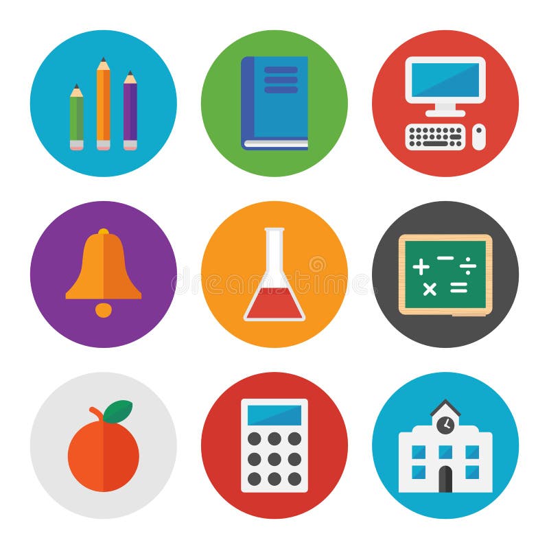 Education icons set stock illustration Education icons set stock illustration