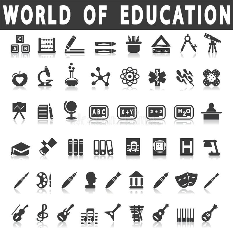 Education icons royalty free illustration Education icons royalty free illustration