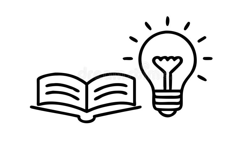 Education Idea Lightbulb, Learning Knowledge Insight, vector design Generative AI stock illustration