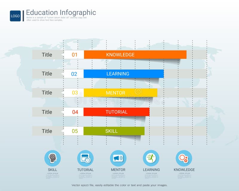 Education infographic elements template for graduation concept. vector illustration