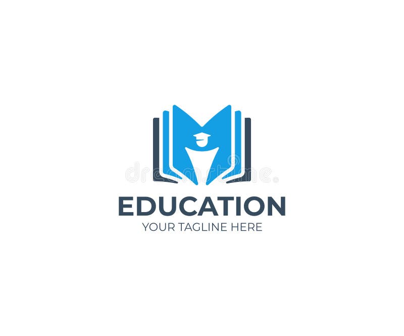 Education logo template. Student learning vector design vector illustration