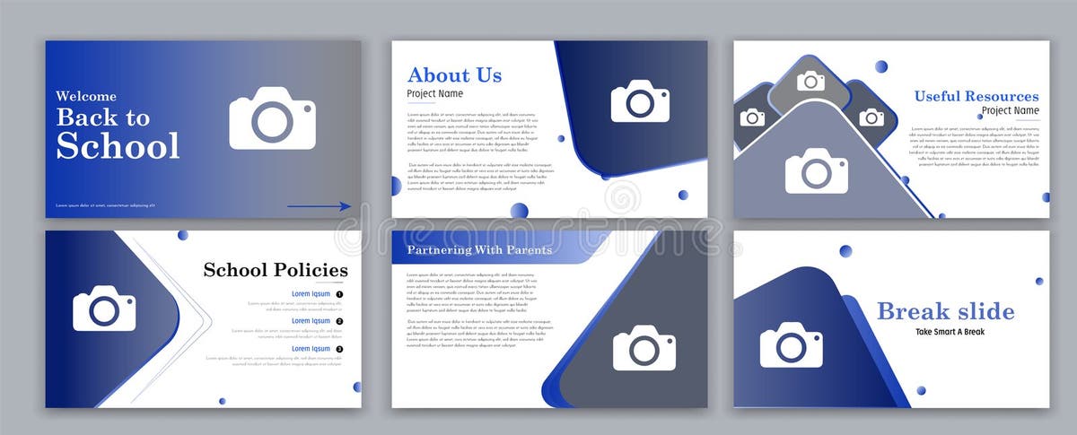 Modern Template Education Business Brochure Icons Stock Illustrations