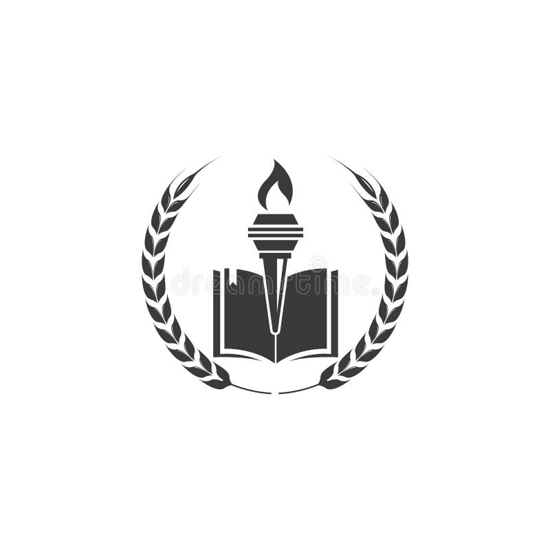 Torch And Book Clipart Black And White