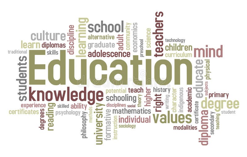 Education Word Cloud royalty free illustration