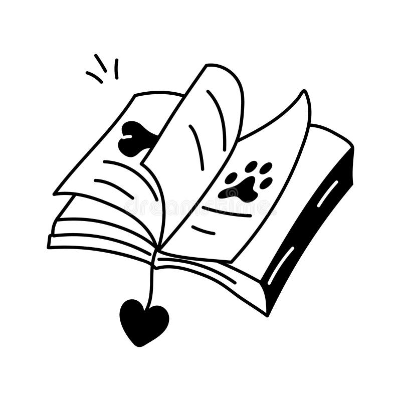 Educational book providing insights about pet care and wellness royalty free illustration