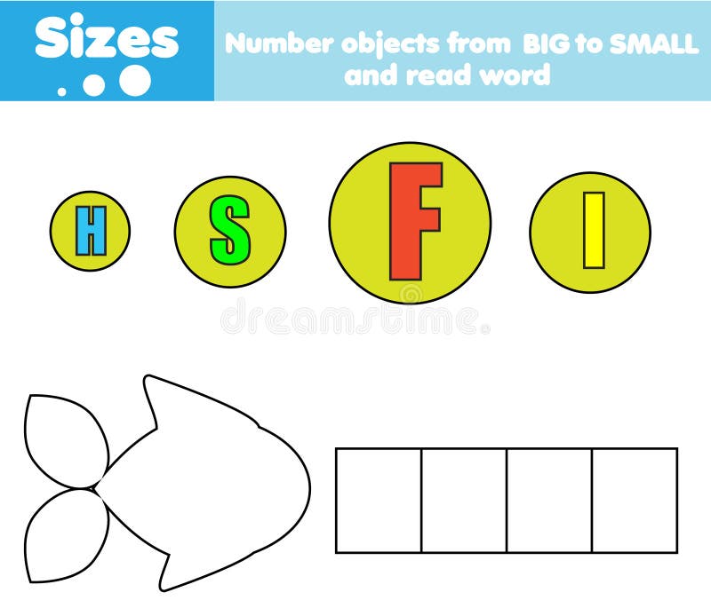 Big Small Worksheet Stock Illustrations – 654 Big Small Worksheet