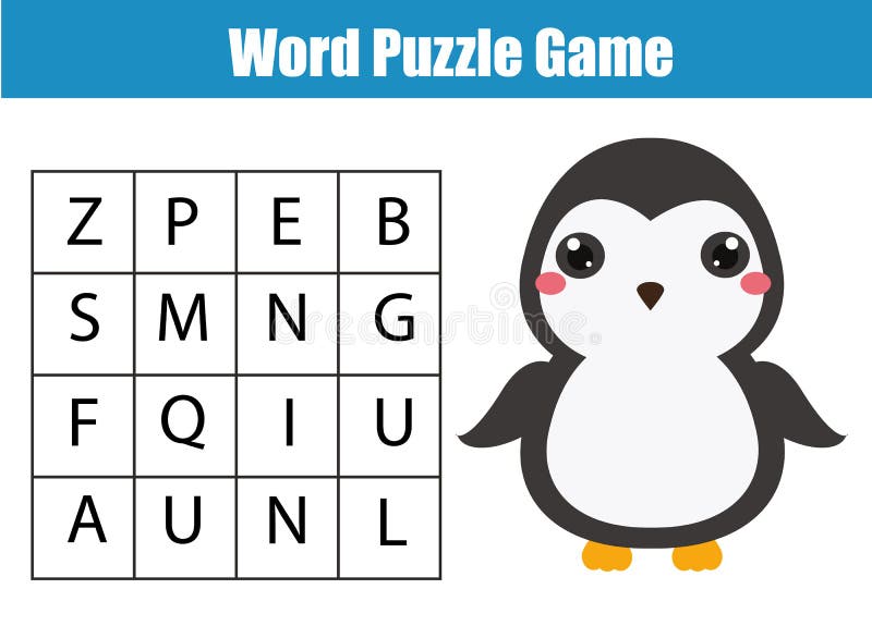 Word Search Puzzle Arctic Animals Stock Vector - Illustration of