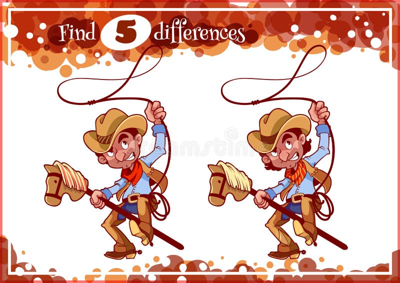 Educational game for preschool kids, find the differences. vector illustration Educational game for preschool kids, find the differences. vector illustration