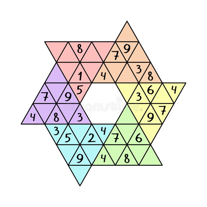 Triangle Sudoku Game Vector Illustration Stock Vector Illustration Of Maths Maze