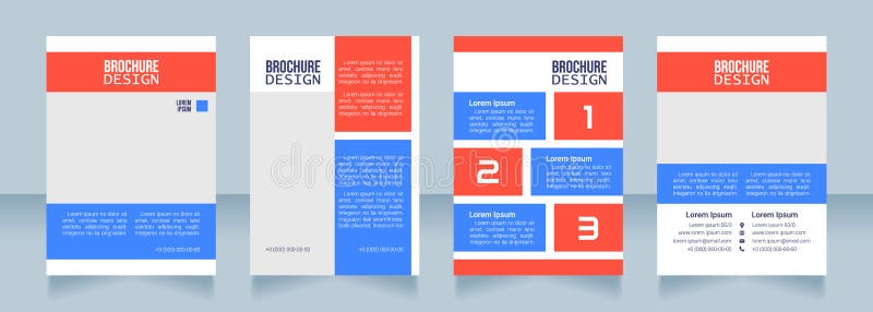 Educational program blank brochure design stock illustration
