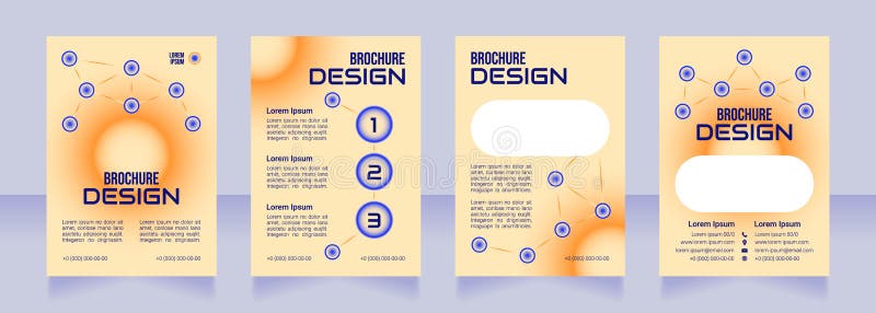 Educational technology blank brochure design royalty free illustration