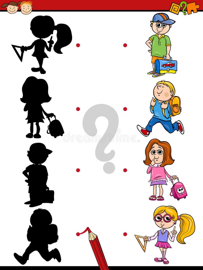 A educação sombreia desenhos animados do jogo ilustração do vetor A educação sombreia desenhos animados do jogo ilustração do vetor