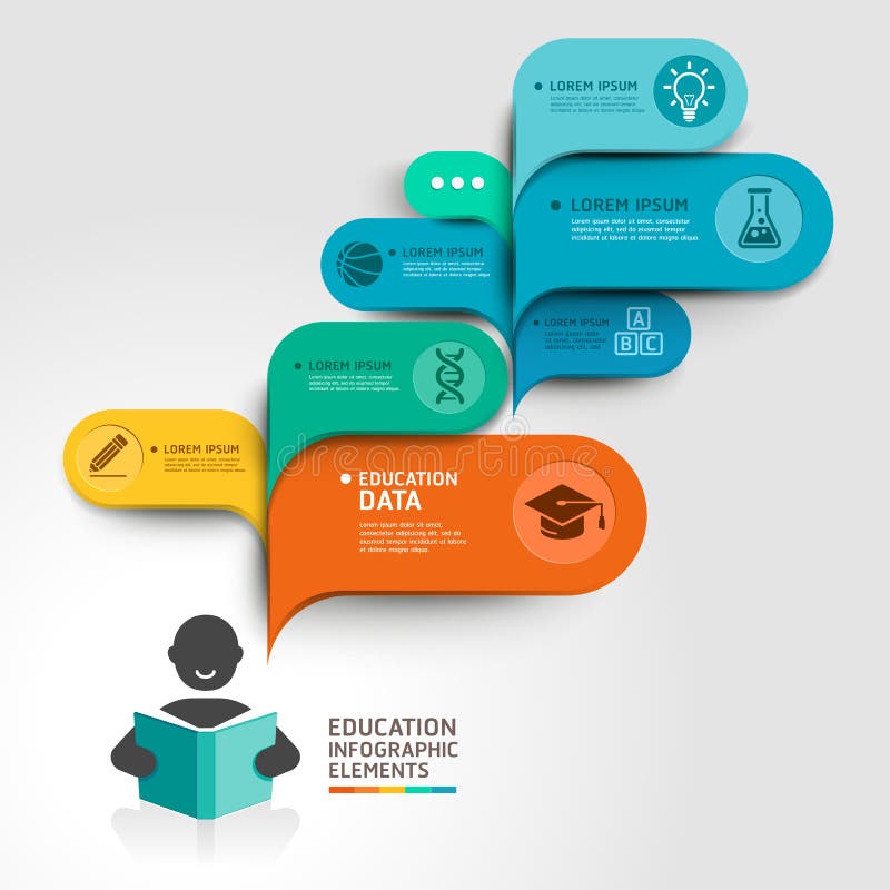 Edukaci Infographics kroka opcja. royalty ilustracja Edukaci Infographics kroka opcja. royalty ilustracja