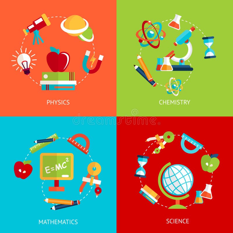 Edukacj ikony płaskie ilustracja wektor Edukacj ikony płaskie ilustracja wektor