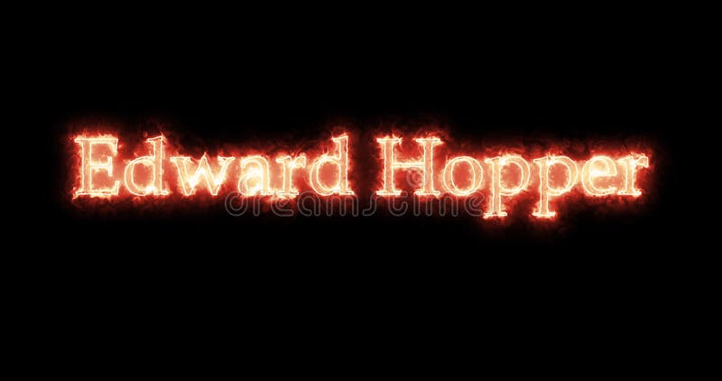 Edward hopper escrito con fuego. bucle