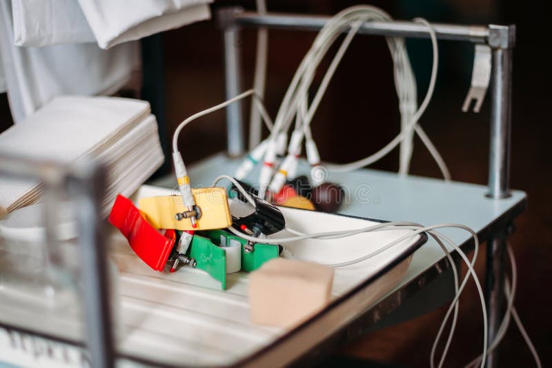Patient with Encephalography Electrode. Medical Examination