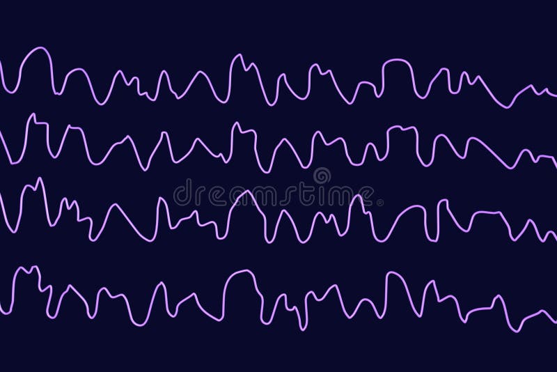 EEG Electroencephalogram, brain wave during sleeping, 3D illustration. Brain sleeping illustrations