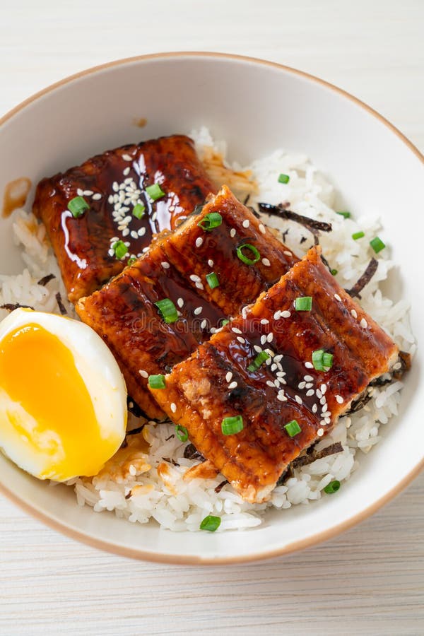 Eel Rice Bowl or Unagi Rice Bowl Stock Photo - Image of dish, grill