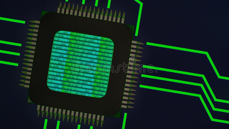 Een abstracte achtergrond met een chip royalty-vrije illustratie Een abstracte achtergrond met een chip royalty-vrije illustratie