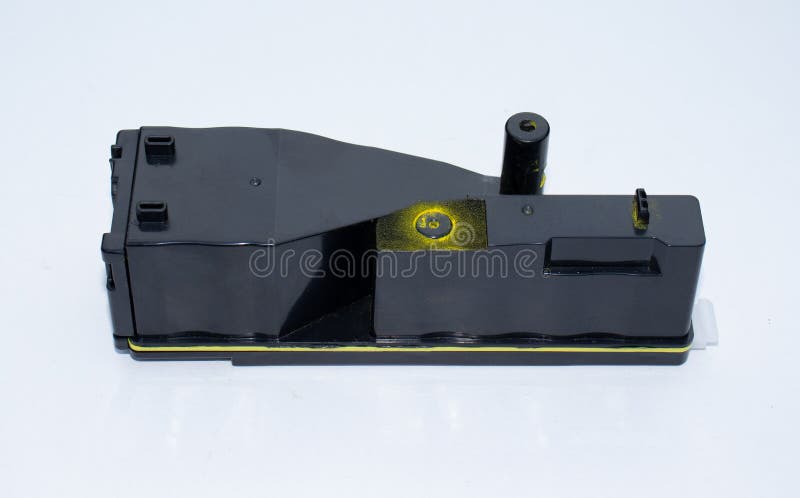 Een bestede laserprinterpatroon stock foto's Een bestede laserprinterpatroon stock foto's