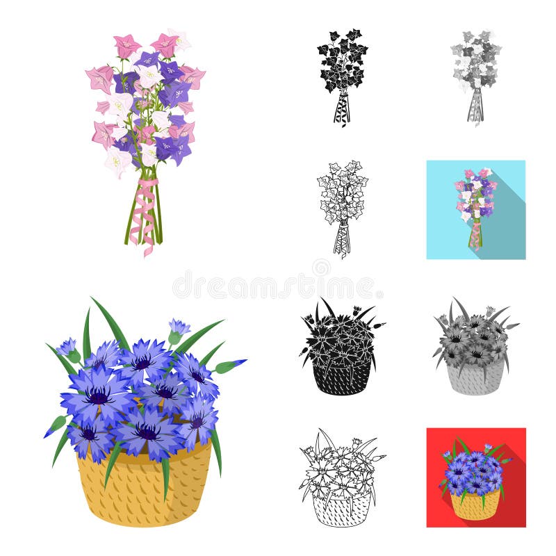 Een boeket van vers bloemenbeeldverhaal, zwarte, vlak, zwart-wit, overzichtspictogrammen in vastgestelde inzameling voor ontwerp stock illustratie Een boeket van vers bloemenbeeldverhaal, zwarte, vlak, zwart-wit, overzichtspictogrammen in vastgestelde inzameling voor ontwerp stock illustratie