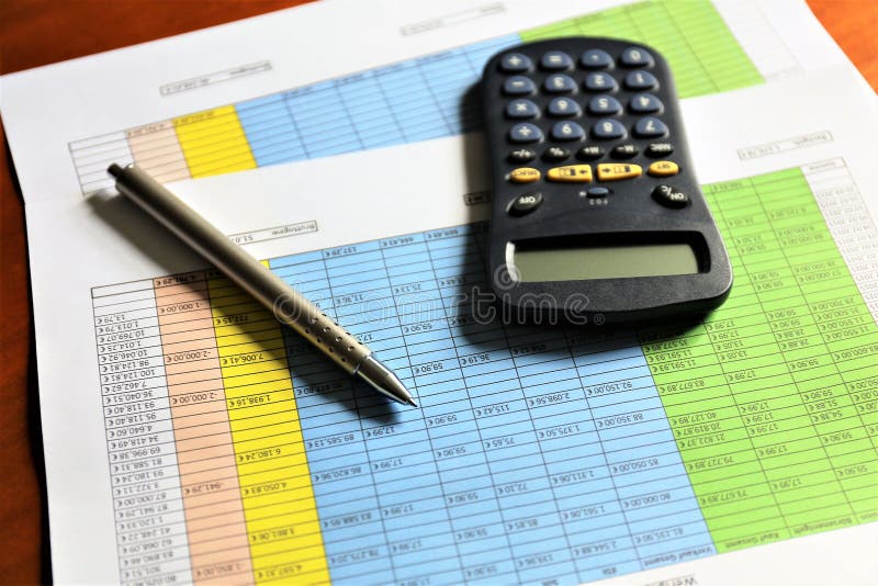 Een conceptenbeeld van een spreadsheet, zaken, bureau royalty-vrije stock afbeelding Een conceptenbeeld van een spreadsheet, zaken, bureau royalty-vrije stock afbeelding